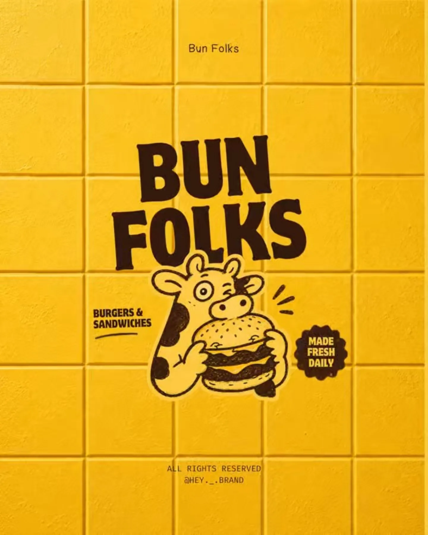 Bun Folks identity artwork by Hey Brand